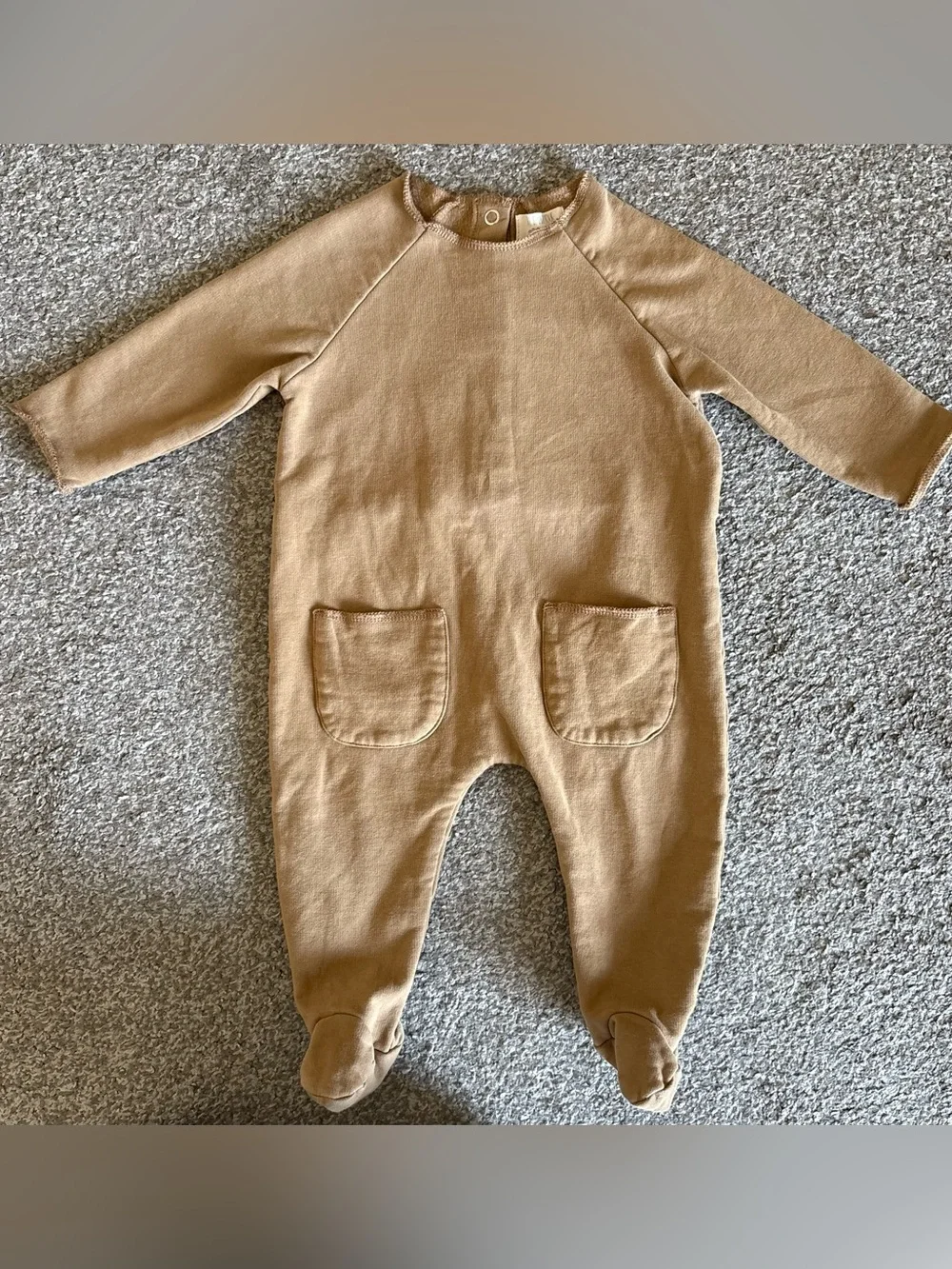 Neutral Tan Footed One-Piece for Kids